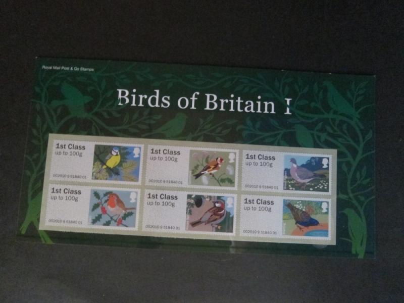 Great Britain First Class sheet Bird set MNH