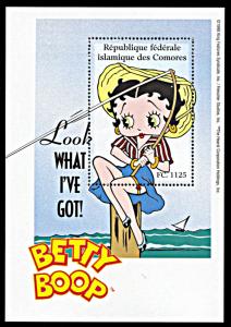 Comoro Islands 832K, MNH, Betty Boop souvenir sheet