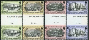 Guernsey 157-160 gutter,MNH.Michel 157-160. 19th Century prints,1978.Market,Quay