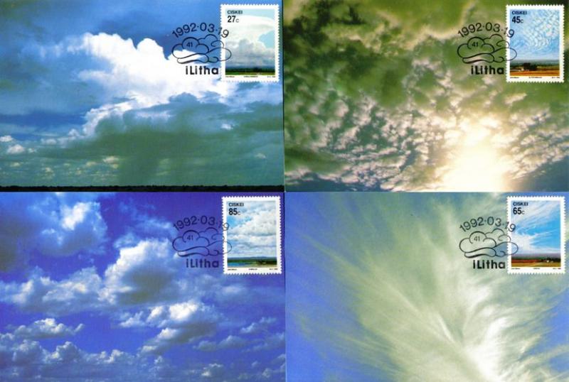 Ciskei - 1992 Cloud Formations Maxi Card Set SG 206-209