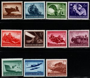 Germany Scott B257-B267 MNH** 1944  Semi-Postal short set first 11/13