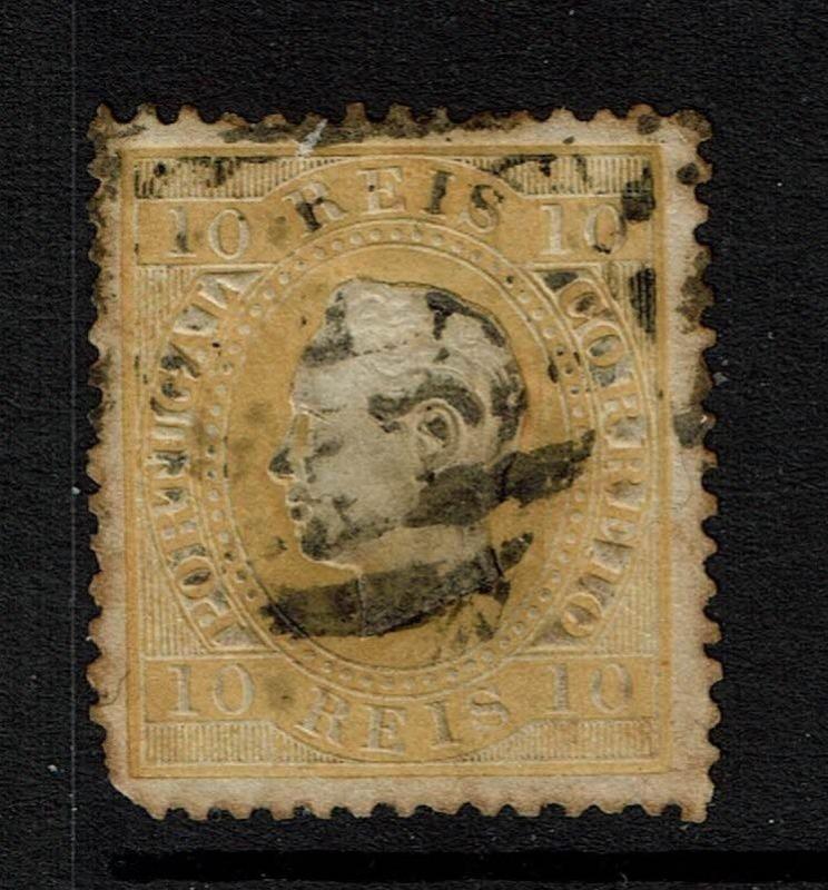 Portugal SC# 35, Used, Toned, Pulled Corner Perf - Lot 073017