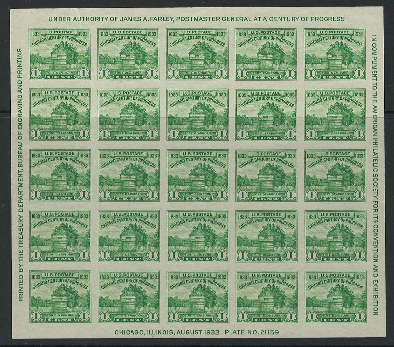 US Scott 730-731 MNH! Chic/ago Century of Progress!  Complete Set!