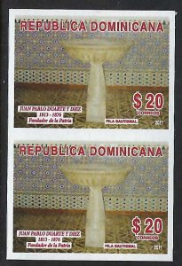 Dominican Republic 1508-09 IMPERFORATED PAIRS MNH SCARCE [D5]