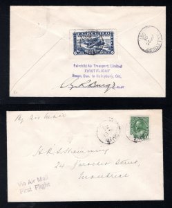 CL11, Canada, FFC, Fairchild, First Flight, Rouyn to Haileybury, Pilot Signed