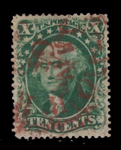 MOMEN: US STAMPS #32 RED CANCEL USED VF/XF PF CERT LOT #85322