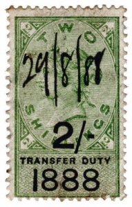(I.B) QV Revenue : Transfer Duty 2/- (1888) 