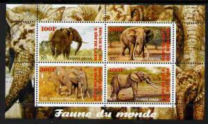 Burundi 2011 Fauna of the World - Elephants perf sheetlet...