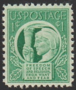 SC# 908 - (1c) - Four Freedoms, MNH Single