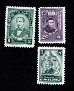 Guatemala # 314-315,319 Mint!