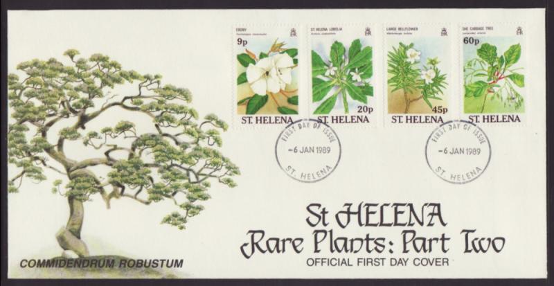 Saint Helena 505-508 Flowers,Plants U/A FDC