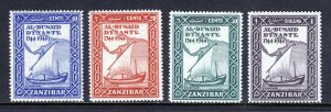 Zanzibar - Scott #218-221 - MH - SCV $4.75