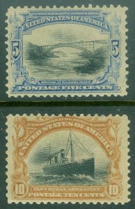 EDW1949SELL : USA 1901 Scott #297, 299 Mint OG. Both Very Fresh. Catalog $190.00