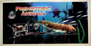 GRENADA Sc 3386 NH MINISHEET OF 2003 - PREHISTORIC ANIMALS - (WG25)