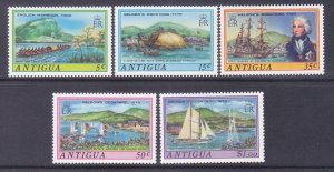 Antigua 369-73 MNH 1975 Nelson's Dockyard & Ships Set of 5 Very Fine