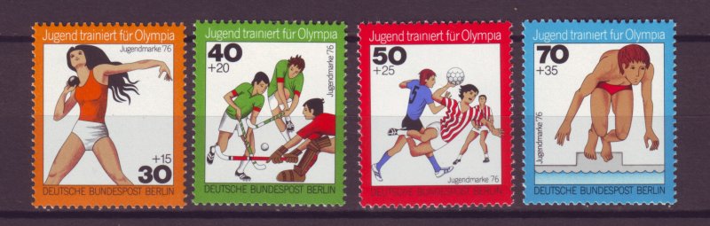 J24951 JLstamps 1976 germany berlin set mnh #9nb124-7 sports