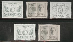 SWEDEN Scott 842-846  MH 1969 set