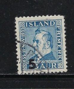 Iceland 212 Used 1939 Issue rounded corner perf