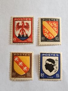 FRANCE 1946 -Coats of Arms set of 4- MNH -SG 971 -974 10c-60c