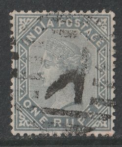 India 1882/90 Queen Victoria 1R (1/11) USED