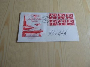 1960 USA FDC Air Mail with Charles Lindbergh preprint autograph