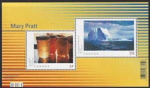 Canada #2212 mint souvenir sheet, Paintings by Mary Pratt, issued 2007