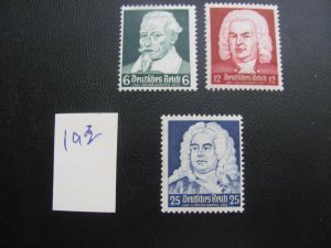 Germany 1935 MNH SC 456-458 SET  VF 32 EUROS (193)