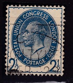 Great Britain 1929 2 1/2d KGV Union Postal Congress  FINE/VF/Used