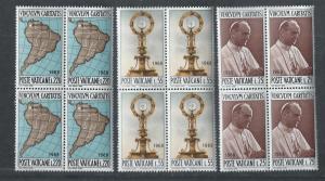 VATICAN CITY SC# 461-3 B/4 FVF/MNH 1968