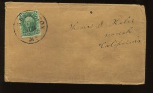 16 Washington Used Stamp on Cover ME to CA with Weiss Cert CV1253