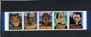 3168-3172 Movie Monsters, MNH blk/5