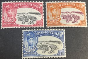 BRUNEI # 76-78--MINT/HINGED--COMPLETE SET--1949