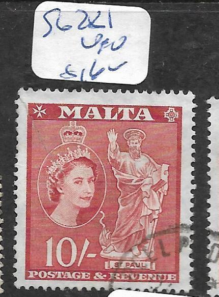 MALTA (P1406B)  QEII 10/-  SG 281  VFU