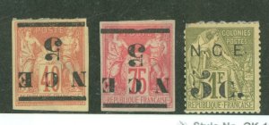 New Caledonia #6a/7a/9 Unused