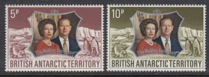 British Antarctic Territory 43-4 Silver Wedding mint