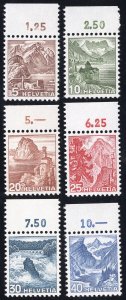 Switzerland Stamps # 316-21 MLH VF Scott Value $30.00