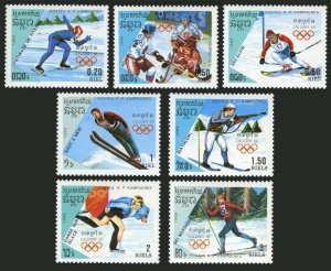 Cambodia 1988 MNH Stamps Scott 833-839 Sport Olympic Games Skiing Ice Hockey