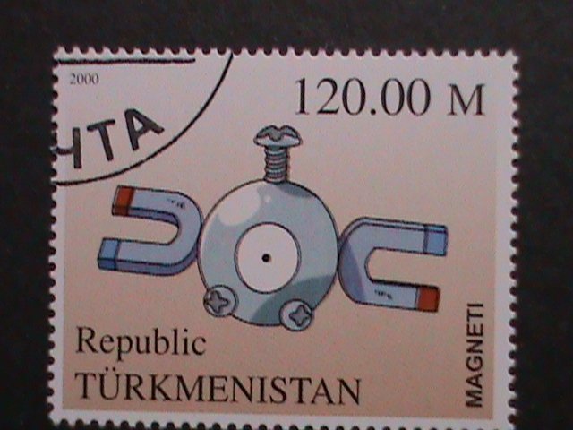 TURKMENISTAN -2000 LOVELY FAMPOUS POKEMON CTO FANCY POSTAL CANCEL VERY FINE