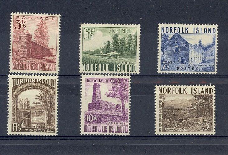 Norfolk Islands Scott 13-18 Mint NH (Catalog Value $55.10)