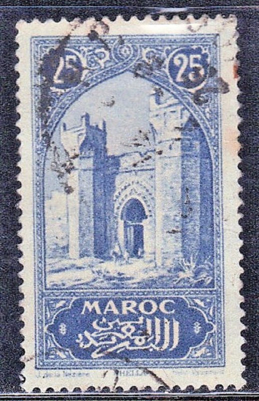 FRENCH MOROCCO SC# 62 **USED** 25c 1917     SEE SCAN