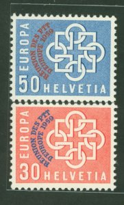 Switzerland #376-7 Mint (NH) Single (Complete Set)