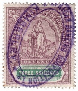 (I.B) Cape of Good Hope Revenue : Stamp Duty 3/- (1898)