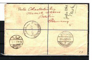 SOUTH WEST AFRICA Cover Registered Cape Town Forwarded GERMANY Berlin 1927 SA42 