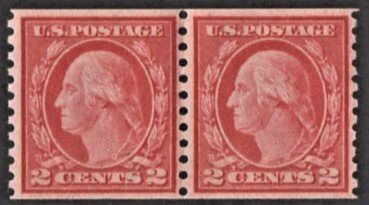 US 492 MNH VF 2 Cent Washington Pair Carmine