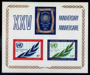 United Nations #212 ~ Souvenir Sheet ~ 25th Anniversary of UN ~ Mint, NH  (1970)