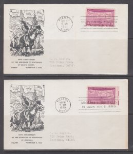 US Planty 858-34 FDC. 1940 3c Northwest Territories, Crckett cachets, addressed