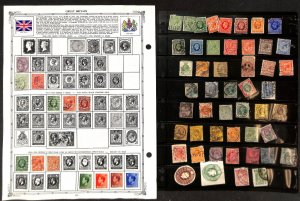 Great Britain Stamp Collection on 12 Regent Pages, 1858-1968 (CN)