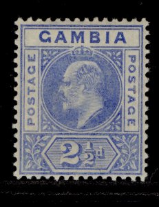 GAMBIA EDVII SG48, 2½d ultramarine, LH MINT. Cat £50.