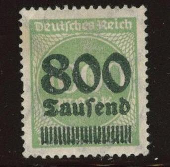 Germany Scott 268 MH* 1920's surcharged inflation period stamp