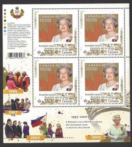 Canada #2517i MNH ss, Queen Elizabeth II diamond jubilee, issued 2012